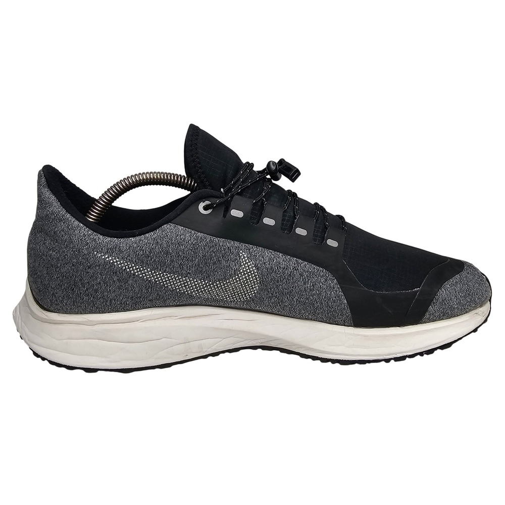 Nike Air Zoom Pegasus 35 Men 10.5 Black Shield Water Repellent Running Shoes - Picture 5 of 9